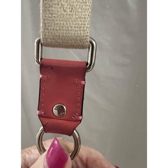 Coach Pink Tan Crossbody Bag Some Stains As Is 7.5 X9 - Picture 7 of 16